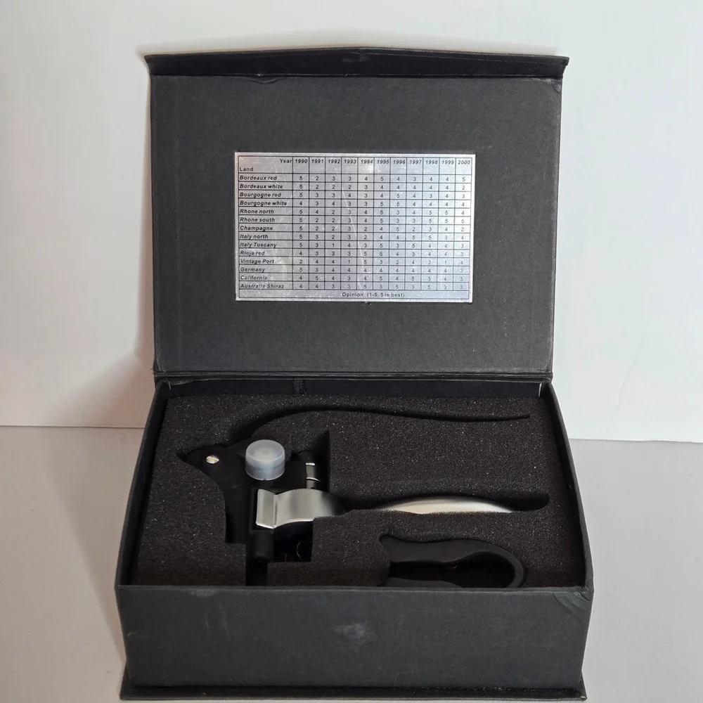 Leed's Wine Companion Bottle Opener Foil Cutter Cork Screw Box Set 1040-01SL